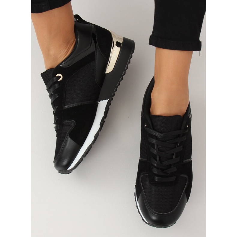 Black sports shoes B-01 Black 1