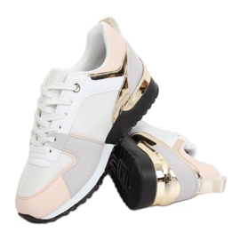 White sports shoes B-01 WHITE / PINK multicolored 1 White sports shoes B-01 WHITE / PINK multicolored 1