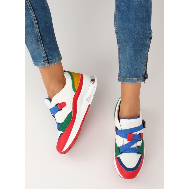 Colored 8801 Blue sports shoes white multicolored 1