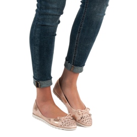 SHELOVET Casual Ballerinas yellow pink 2 SHELOVET Casual Ballerinas yellow pink 2