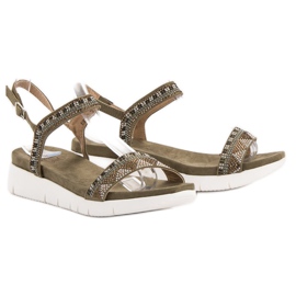 Kylie Khaki Wedge Sandals green 1 Kylie Khaki Wedge Sandals green 1