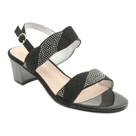 Sergio Leone Sandals on the SK795 post black with zircons 1