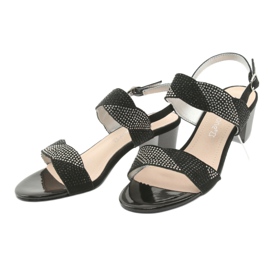 Sergio Leone Sandals on the SK795 post black with zircons 3