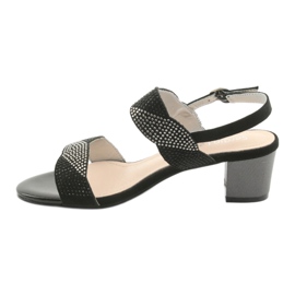 Sergio Leone Sandals on the SK795 post black with zircons 2