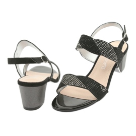 Sergio Leone Sandals on the SK795 post black with zircons 4