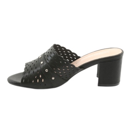 Sergio Leone KL319 black women's slippers 2 Sergio Leone KL319 black women's slippers 2