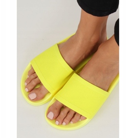Yellow knitted belt slippers PT-110 Yellow 2