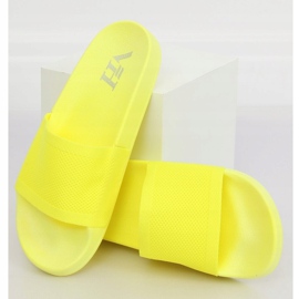 Yellow knitted belt slippers PT-110 Yellow 1