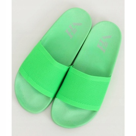 Green knitted belt slippers PT-110 Green 1
