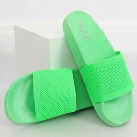 Green knitted belt slippers PT-110 Green 2