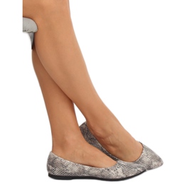 Gray women's ballerinas HH16 Snake multicolored 1