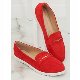 Red Women's loafers BJ600-E25 Red 1