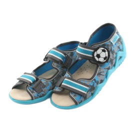 Befado yellow children's shoes 350P001 blue grey 3