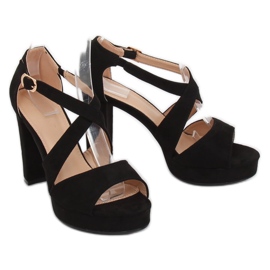 Black VV-23 Black platform sandals 1