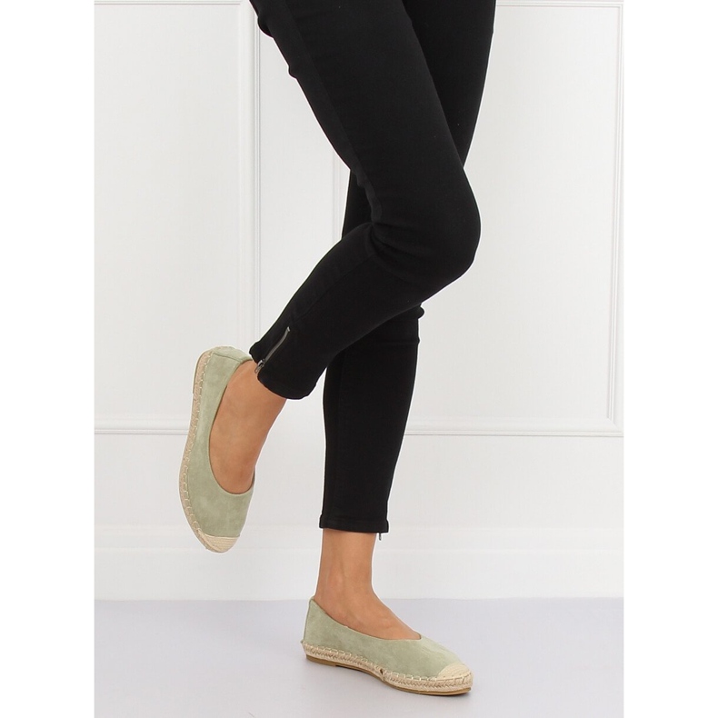 Green ballerina espadrilles N-2980 L.GREEN 2