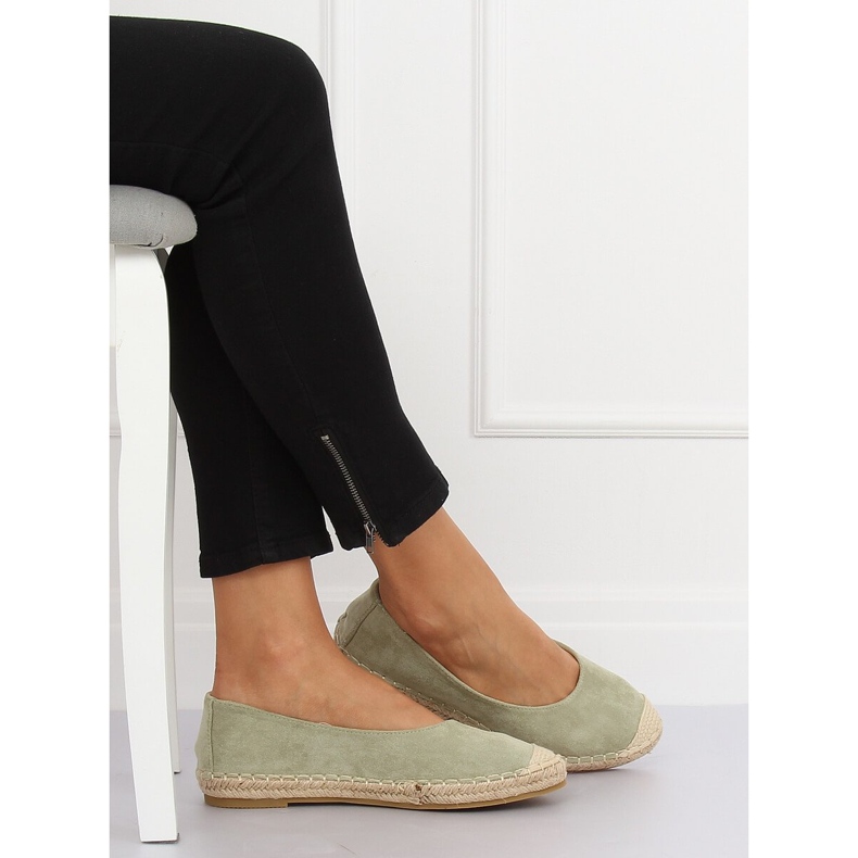 Green ballerina espadrilles N-2980 L.GREEN 1