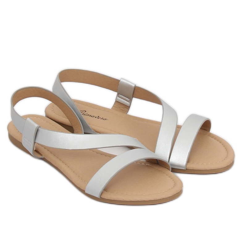 Silver sandals for women 938 Silver grey 1