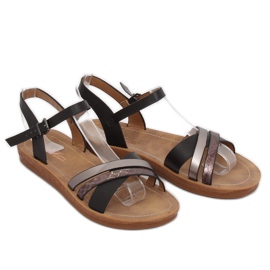 Black women's sandals TS-9 Black 1