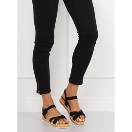 Black women's sandals Y1521 Black 1