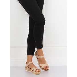Beige sandals for women Y1521 Beige 1