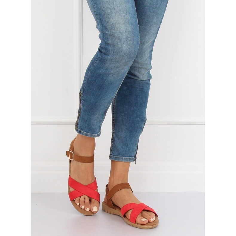 Red women's sandals 999 Red 2