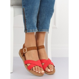 Red women's sandals 999 Red 1