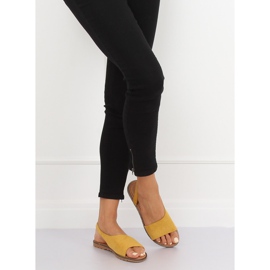 Yellow asymmetrical women's sandals 982 Yellow 2