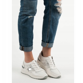 Filippo Leather Wedge Sneakers white 2