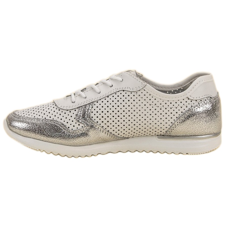Filippo Silver Leather Shoes white grey 2