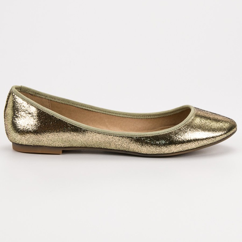 SHELOVET Shiny ballerinas golden 2