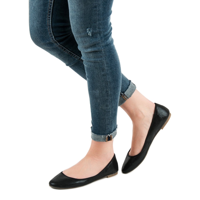 SHELOVET Black ballerinas 2