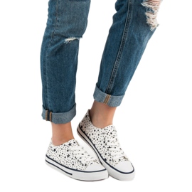 J. Star Beige Sneakers With Stars white black 2