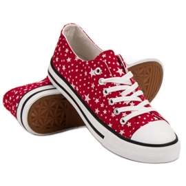 J. Star Red Sneakers With Stars 1