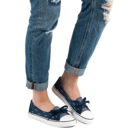 J. Star Navy Blue Low Sneakers 2