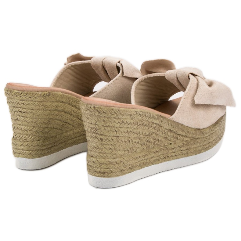 Bello Star Suede Wedge Sandals beige 1