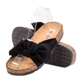 Sweet Shoes Suede Slippers black 1 Sweet Shoes Suede Slippers black 1