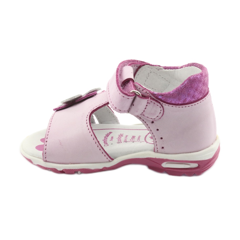 Pink sandals with flowers Ren But 1406 white 3