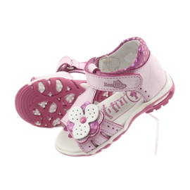 Pink sandals with flowers Ren But 1406 white 6