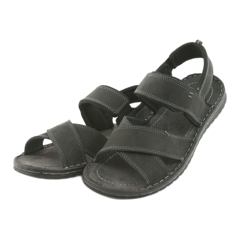 Riko Men's Sports Leather Sandals 852 Black 3 Riko Men's Sports Leather Sandals 852 Black 3