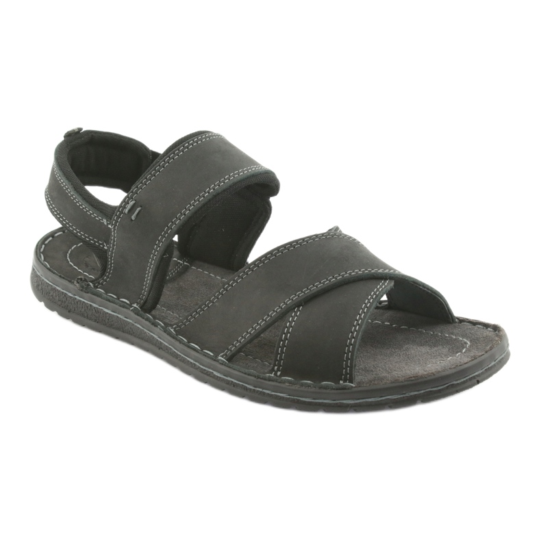 Riko Men's Sports Leather Sandals 852 Black 1 Riko Men's Sports Leather Sandals 852 Black 1