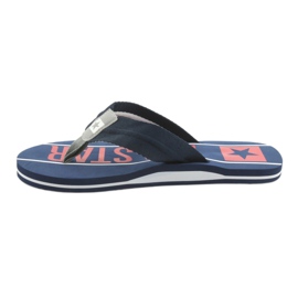 Men's Big Star 174658 navy blue slippers white red 2 Men's Big Star 174658 navy blue slippers white red 2