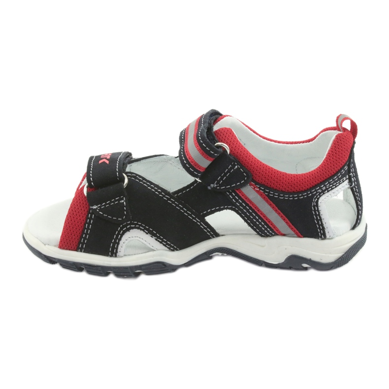 Bartek Leather sandals boys Velcro 16176 navy-red blue 2