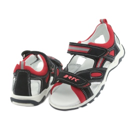Bartek Leather sandals boys Rzepa19176 navy-red blue 4