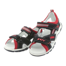 Bartek Leather sandals boys Rzepa19176 navy-red blue 3