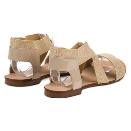 SHELOVET Elegant flat sandals brown 1
