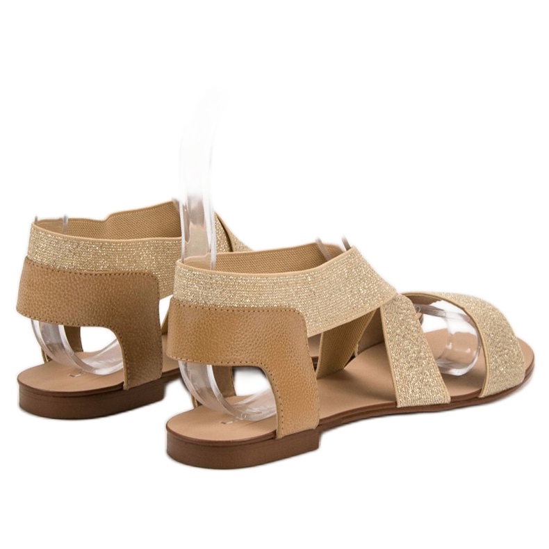 SHELOVET Elegant flat sandals brown 1