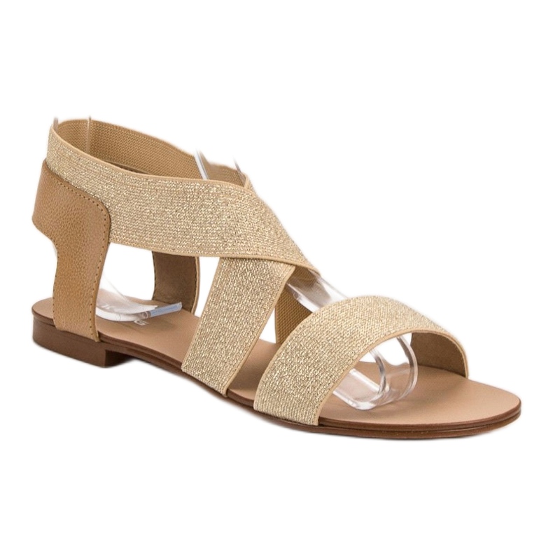 SHELOVET Elegant flat sandals brown 2