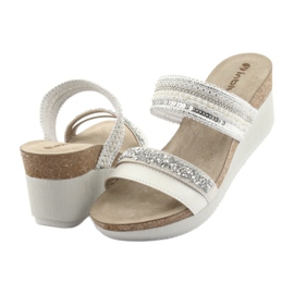 INBLU EN010 silver wedge slippers white grey 4 INBLU EN010 silver wedge slippers white grey 4