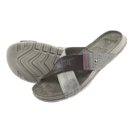 Gray Inblu GG009 gray men's slippers black grey 4