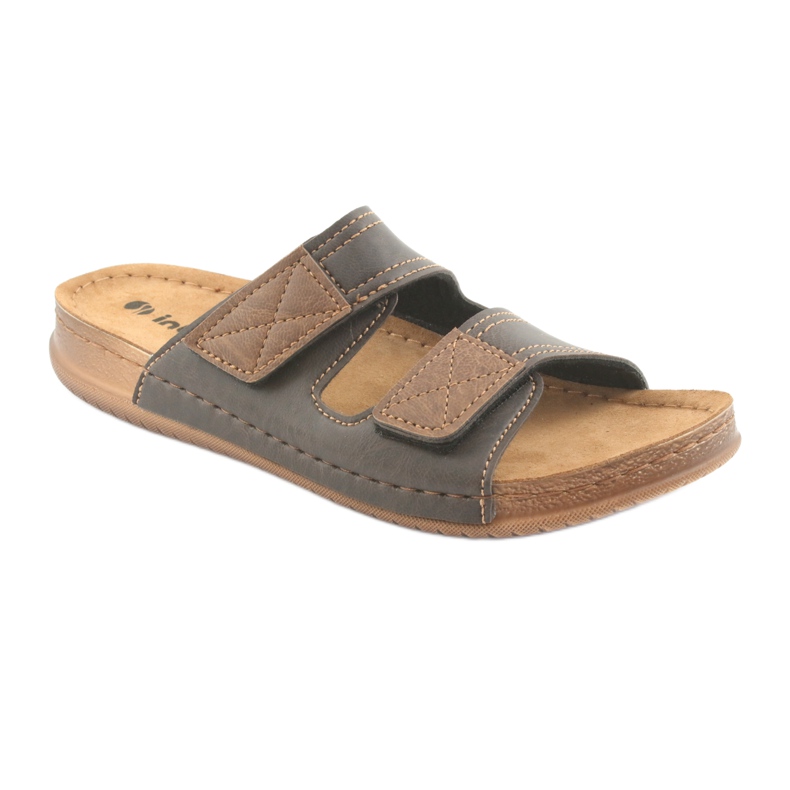 Men's Inblu TH015 brown slippers 1 Men's Inblu TH015 brown slippers 1